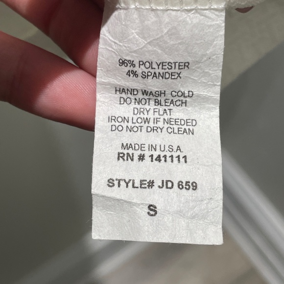 Lacy Back Short White Dress - Picture 5 of 6